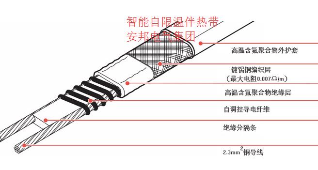 智能自限溫電伴熱帶結(jié)構(gòu)